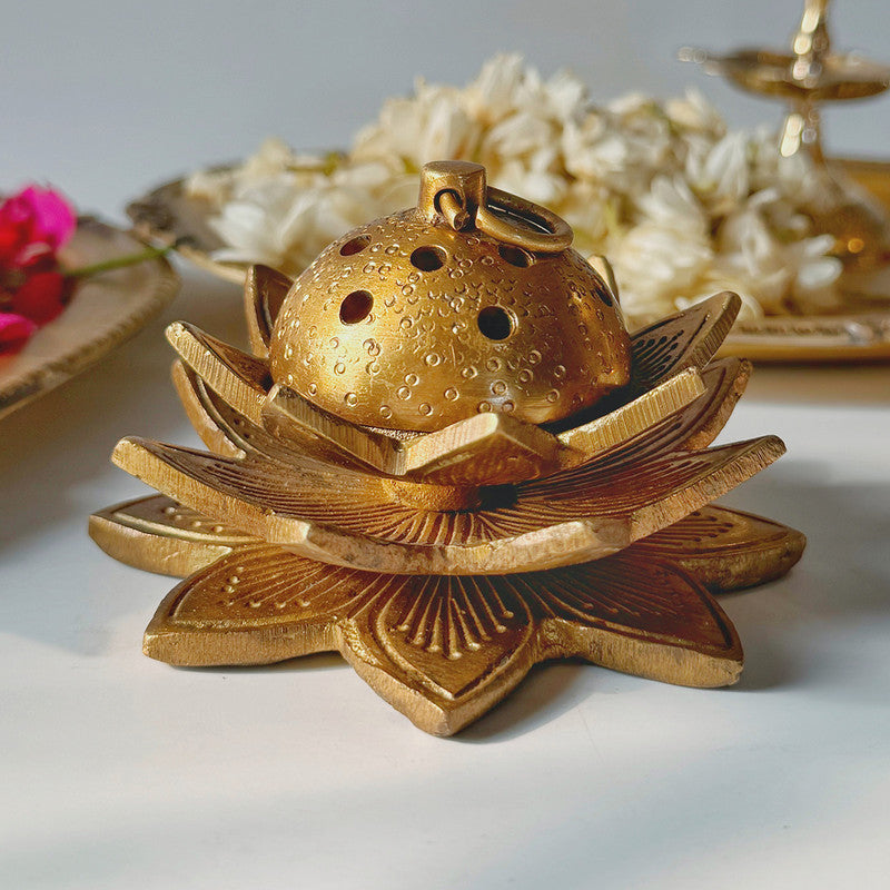 Lotus Brass Dhoop Daani | 1.5 Inch