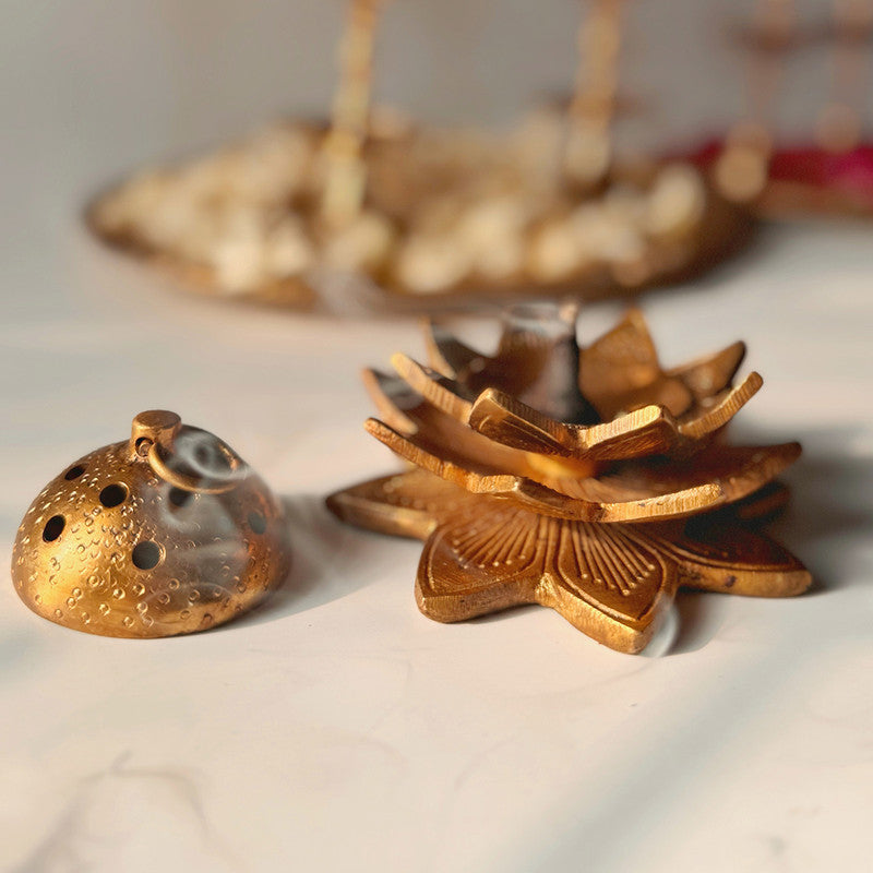 Lotus Brass Dhoop Daani | 1.5 Inch