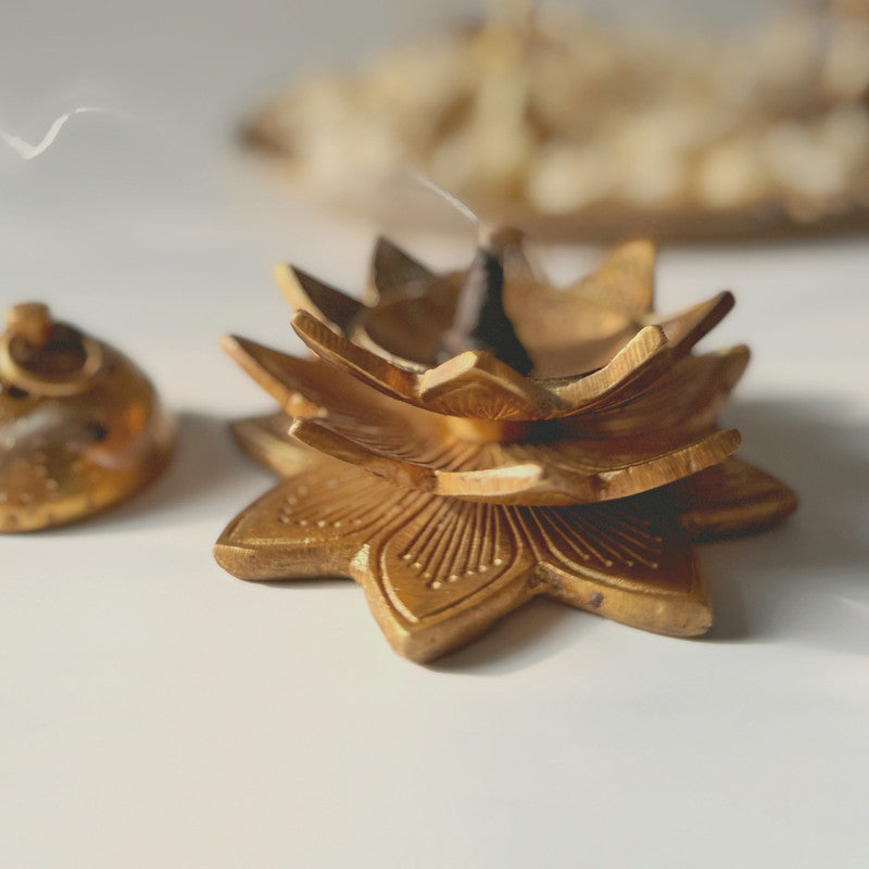 Lotus Brass Dhoop Daani | 1.5 Inch