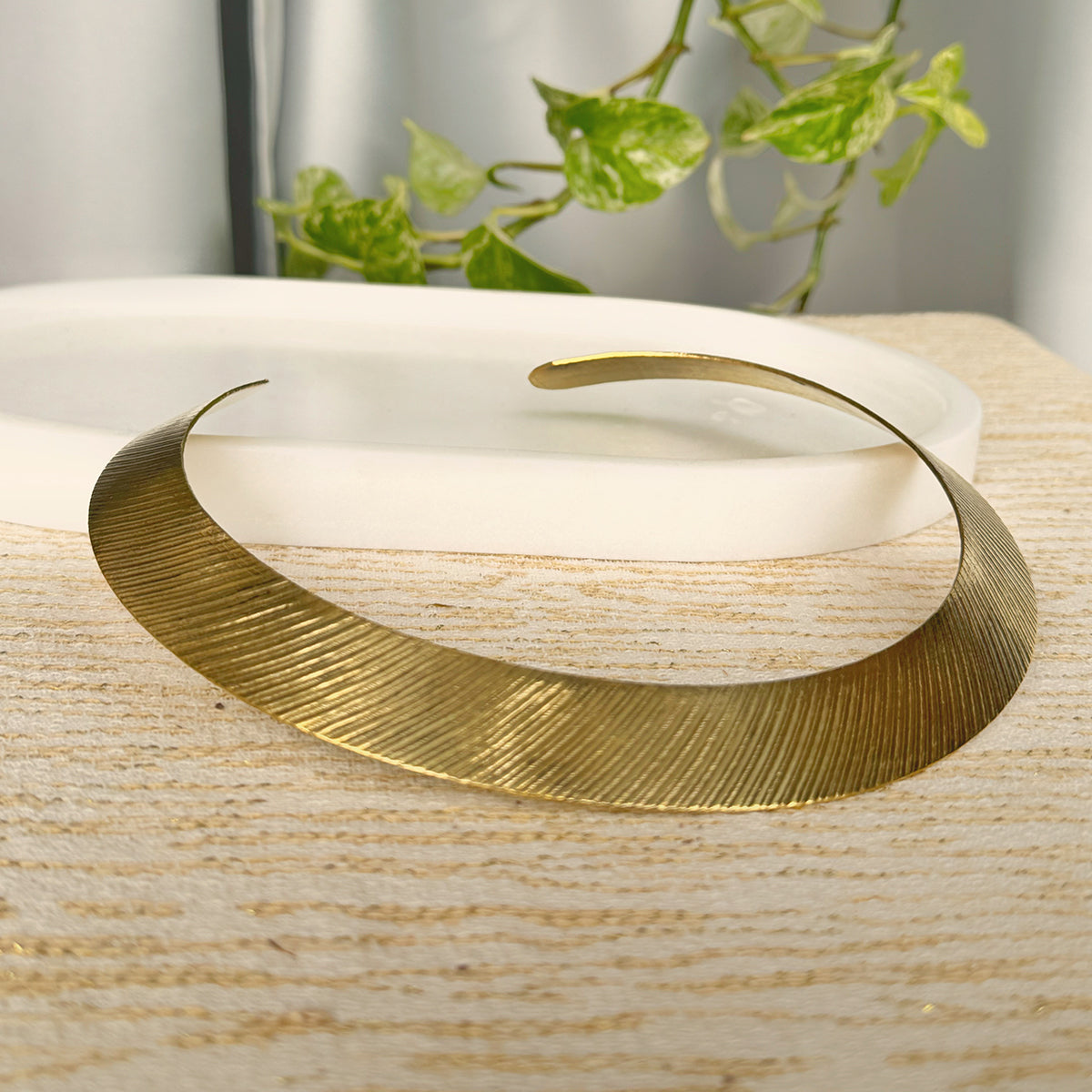 Luminaria Brass Choker