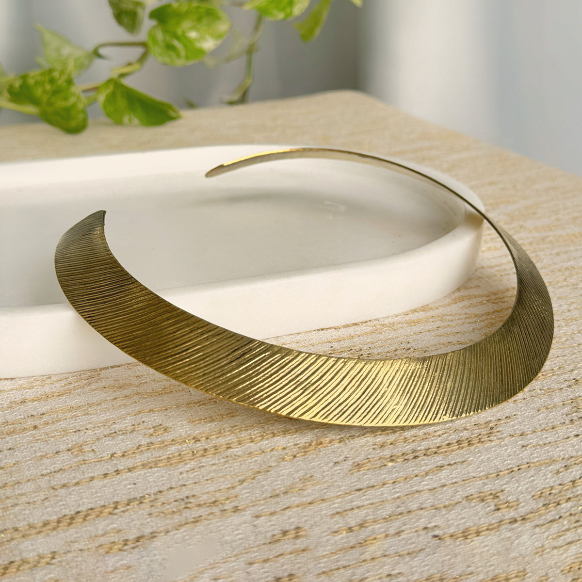 Luminaria Brass Choker