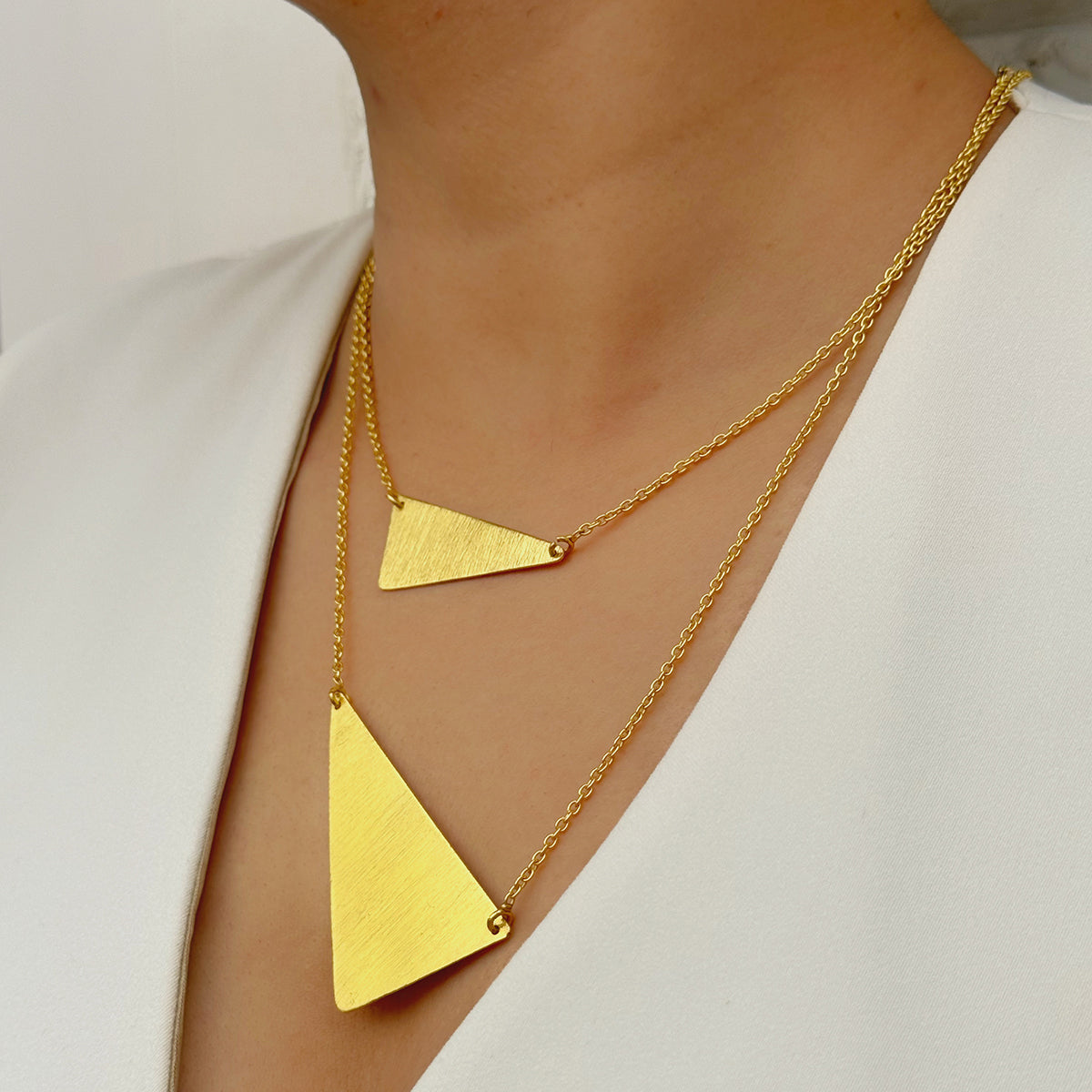 Trigon Brass Necklace