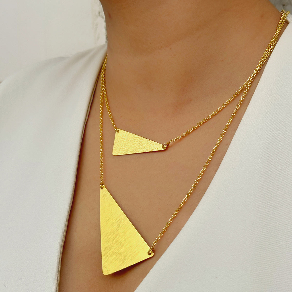 Trigon Brass Necklace