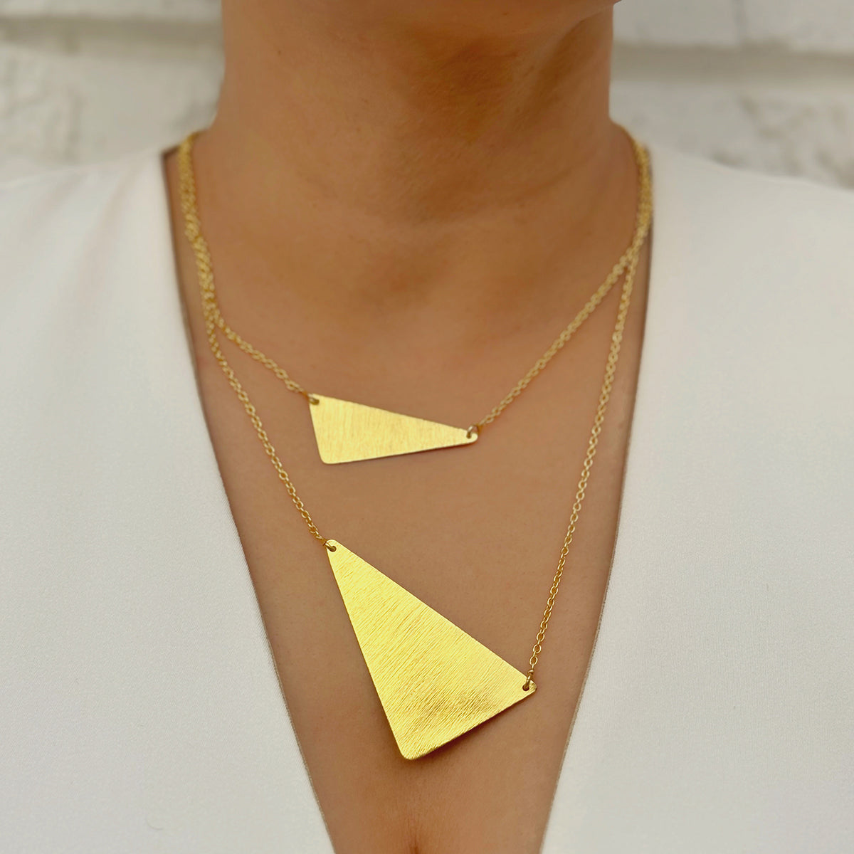 Trigon Brass Necklace