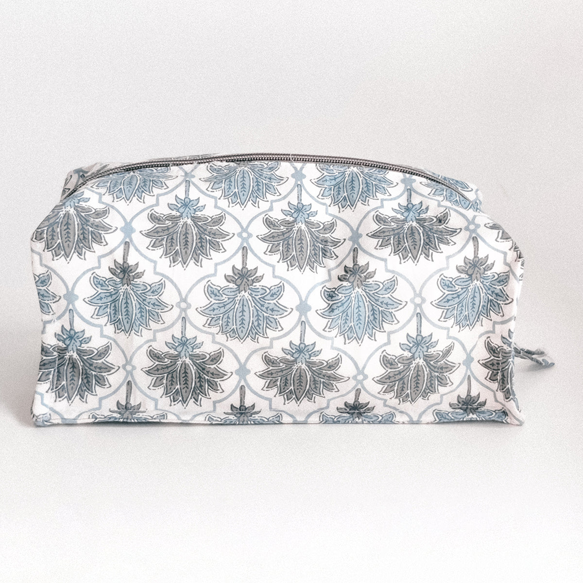 Sustainable 100% Cotton Premium Travel Organizer/Pouch by Ekatra - Blue Lotus