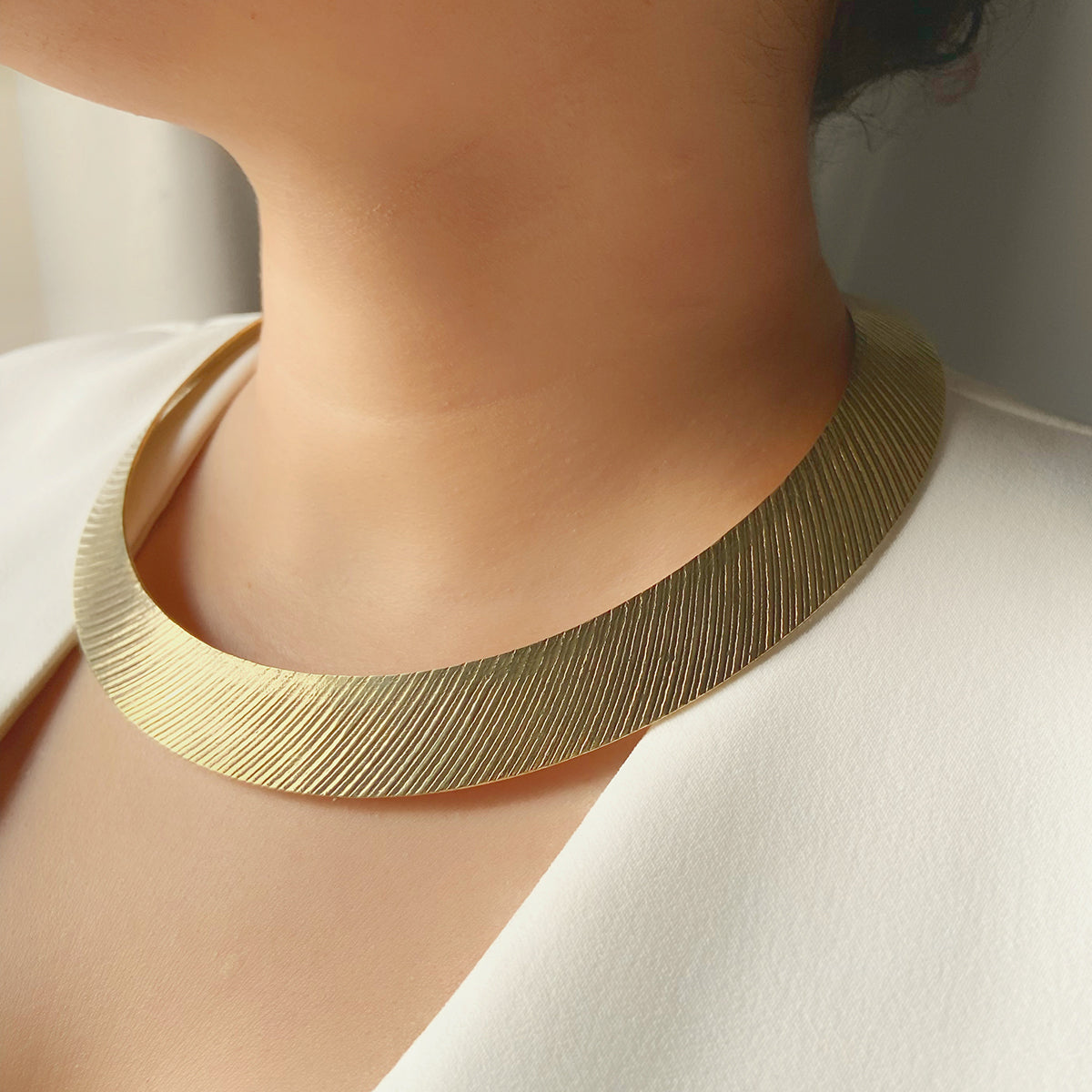 Luminaria Brass Choker