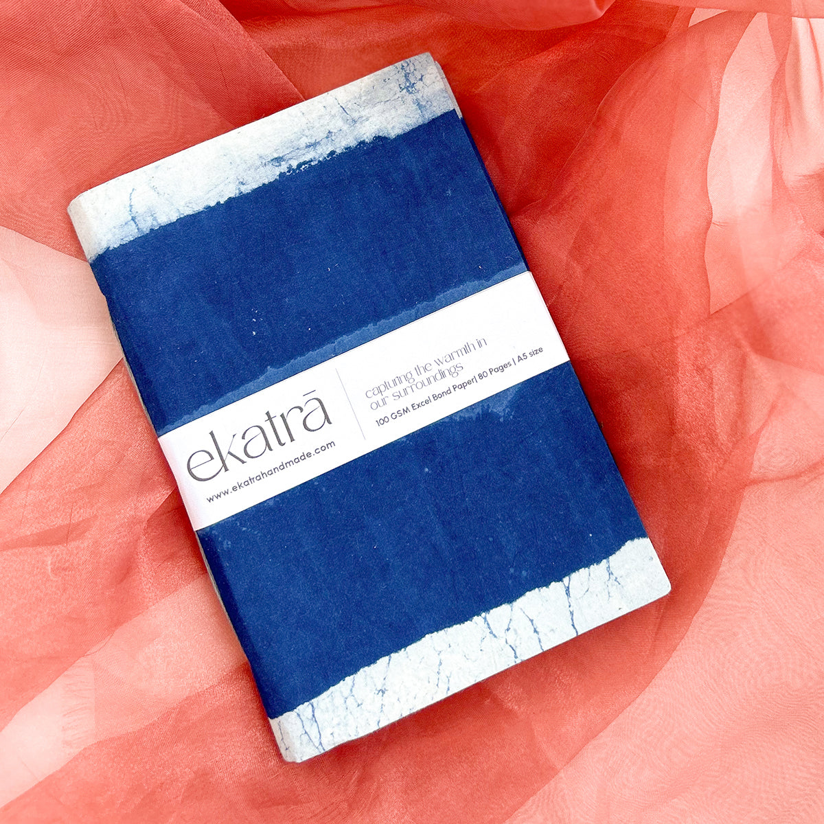 Unruled 100 GSM paper Journal by Ekatra - Indigo stripes