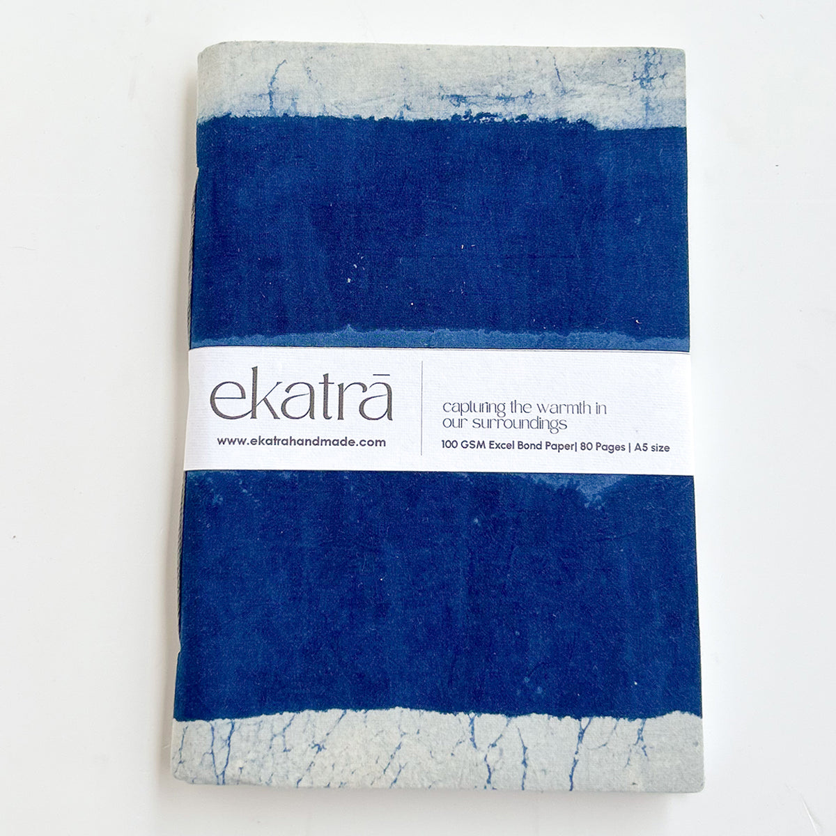 Unruled 100 GSM paper Journal by Ekatra - Indigo stripes