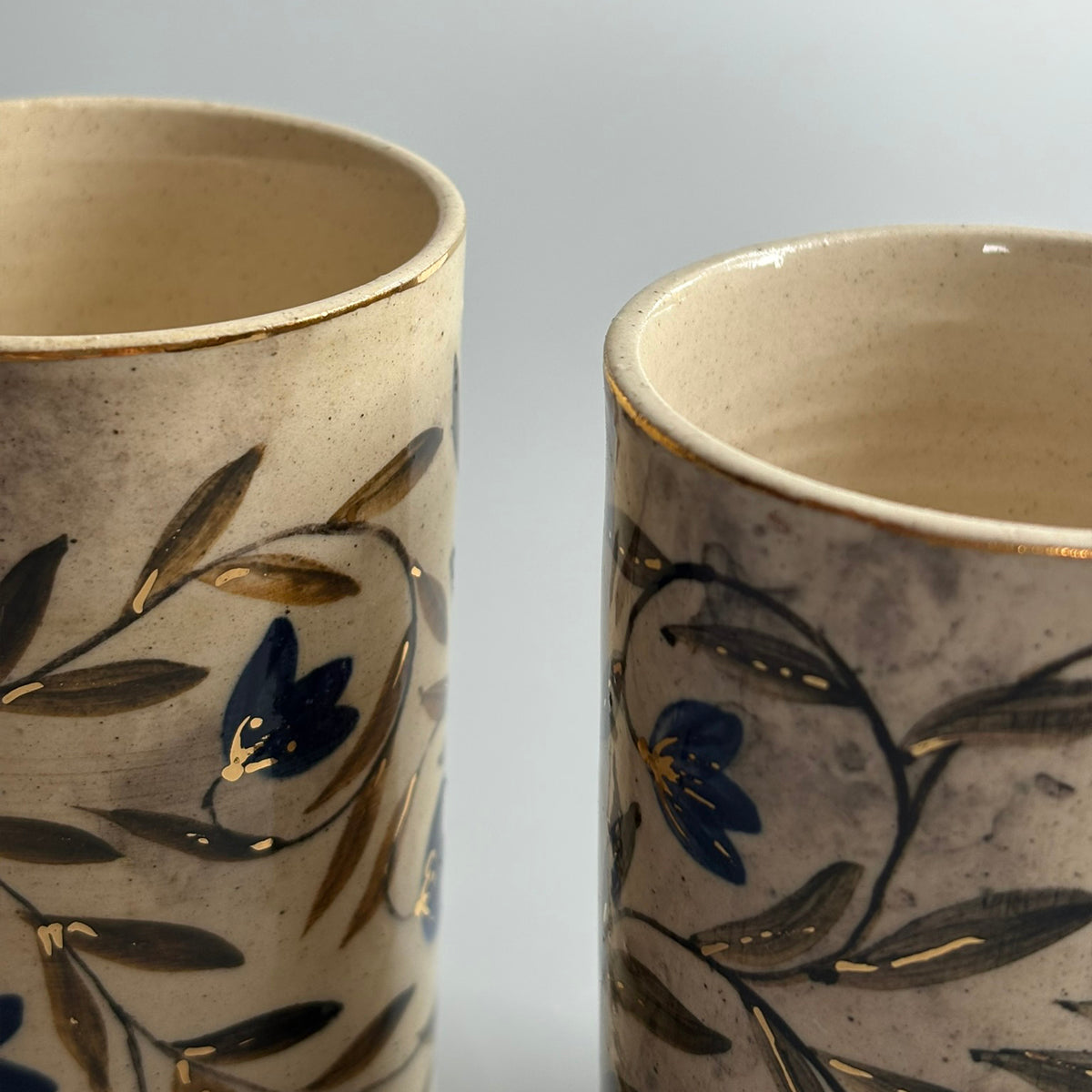 Mughal Wine Glasses Blue & Green - Blue & Green Set Of 2