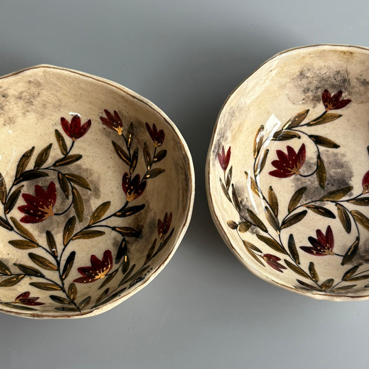 Mughal Tapas Bowls Red & Green - Red & Green Set Of 2