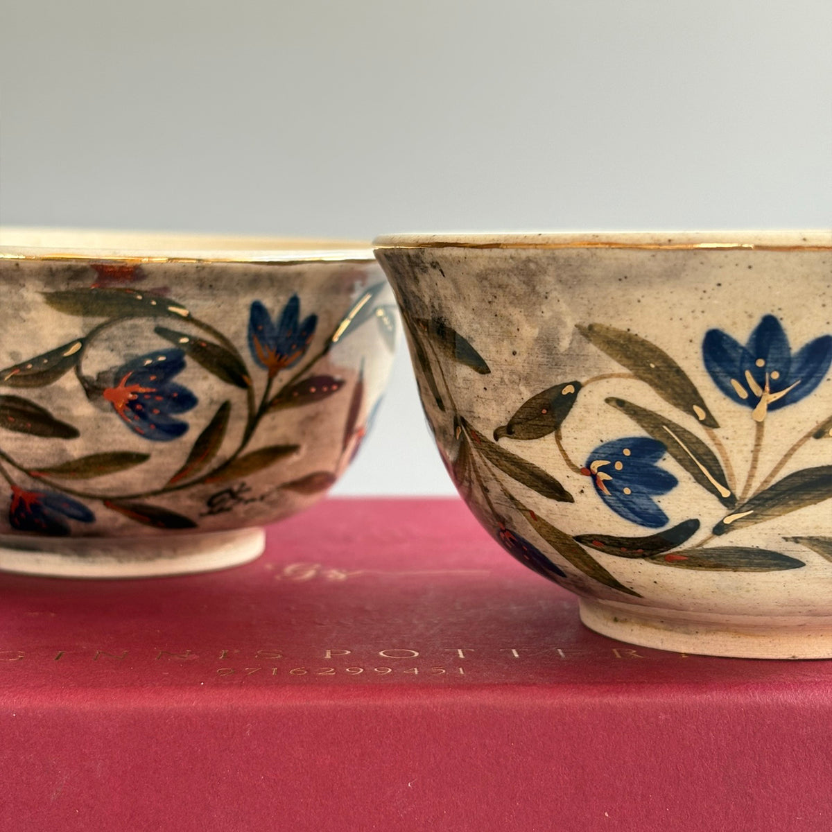 Mughal Small Curry/Nut Bowl Blue & Green - Blue & Green Set Of 2