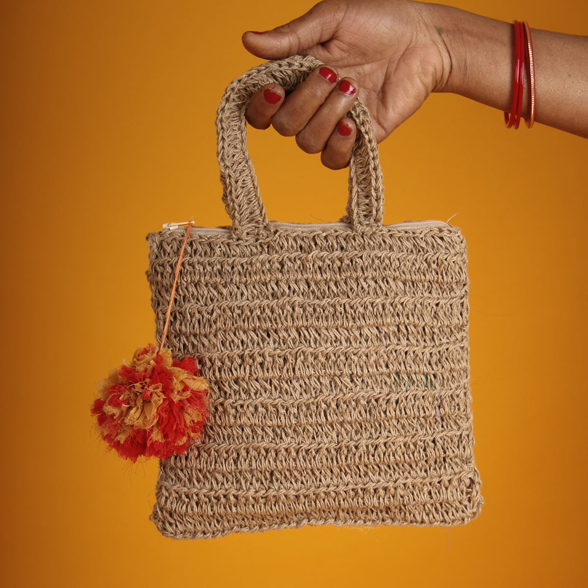 Quad Spirit Mini Crochet handled bag