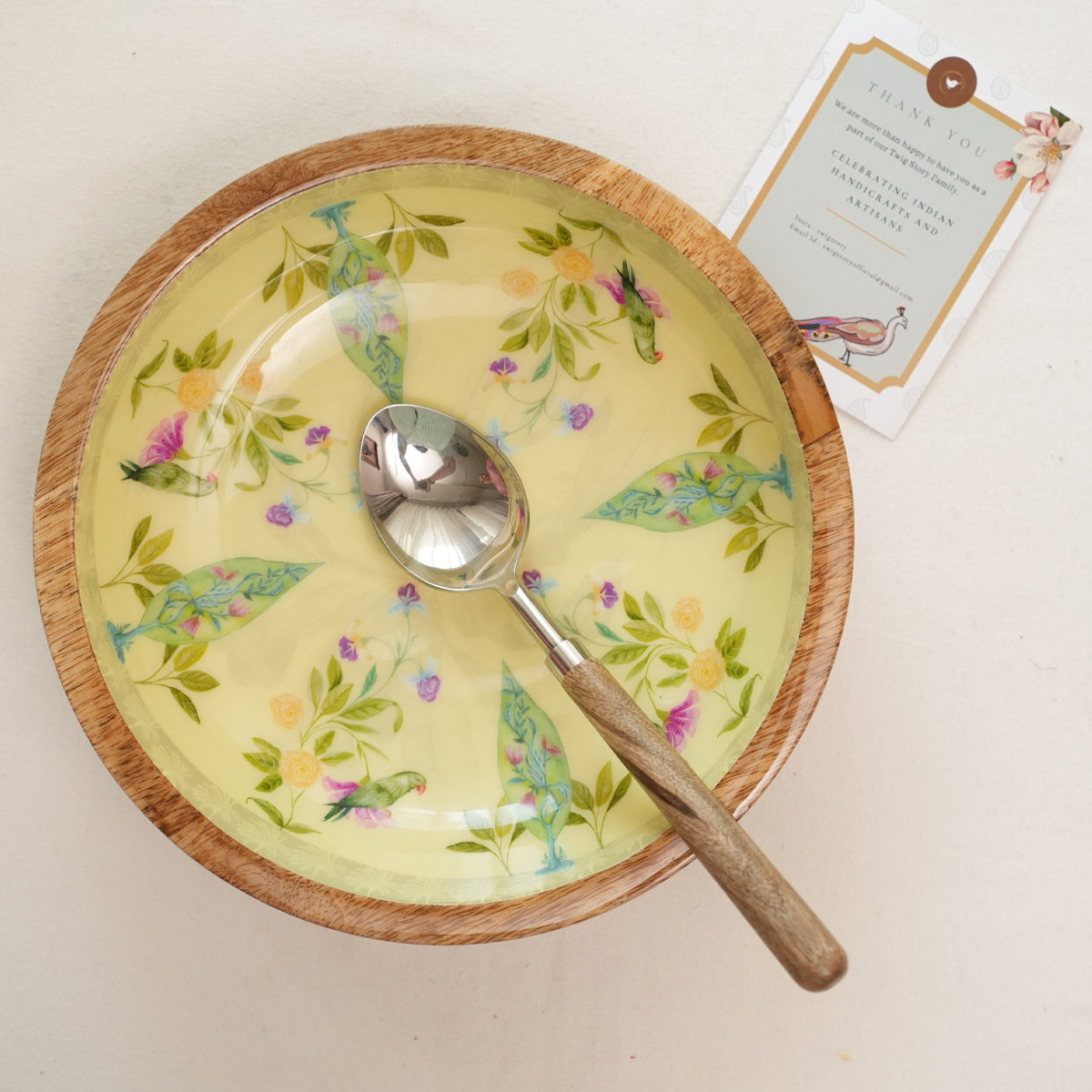 Bowl Plate with Spoon | Rang Rangeen Barse