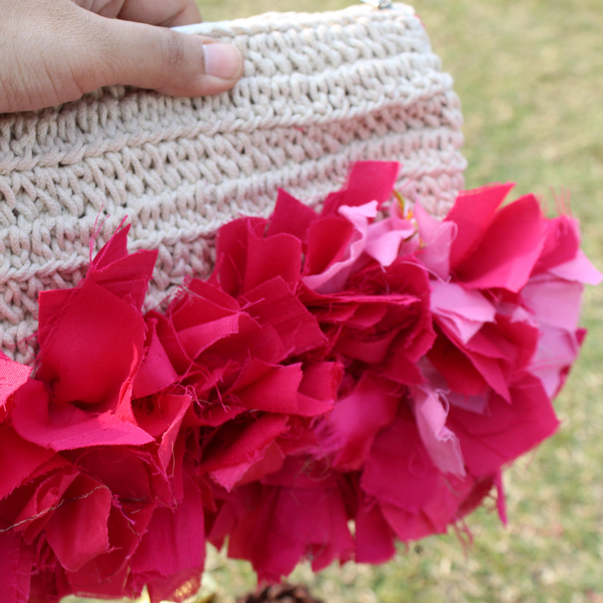 Katran Crochet Pouch-Pink