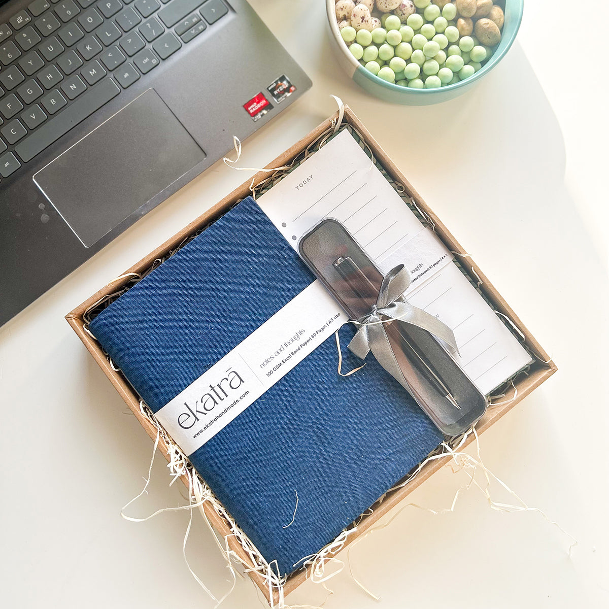 Sustainable Productivity Gift hamper by Ekatra - Solid Blue