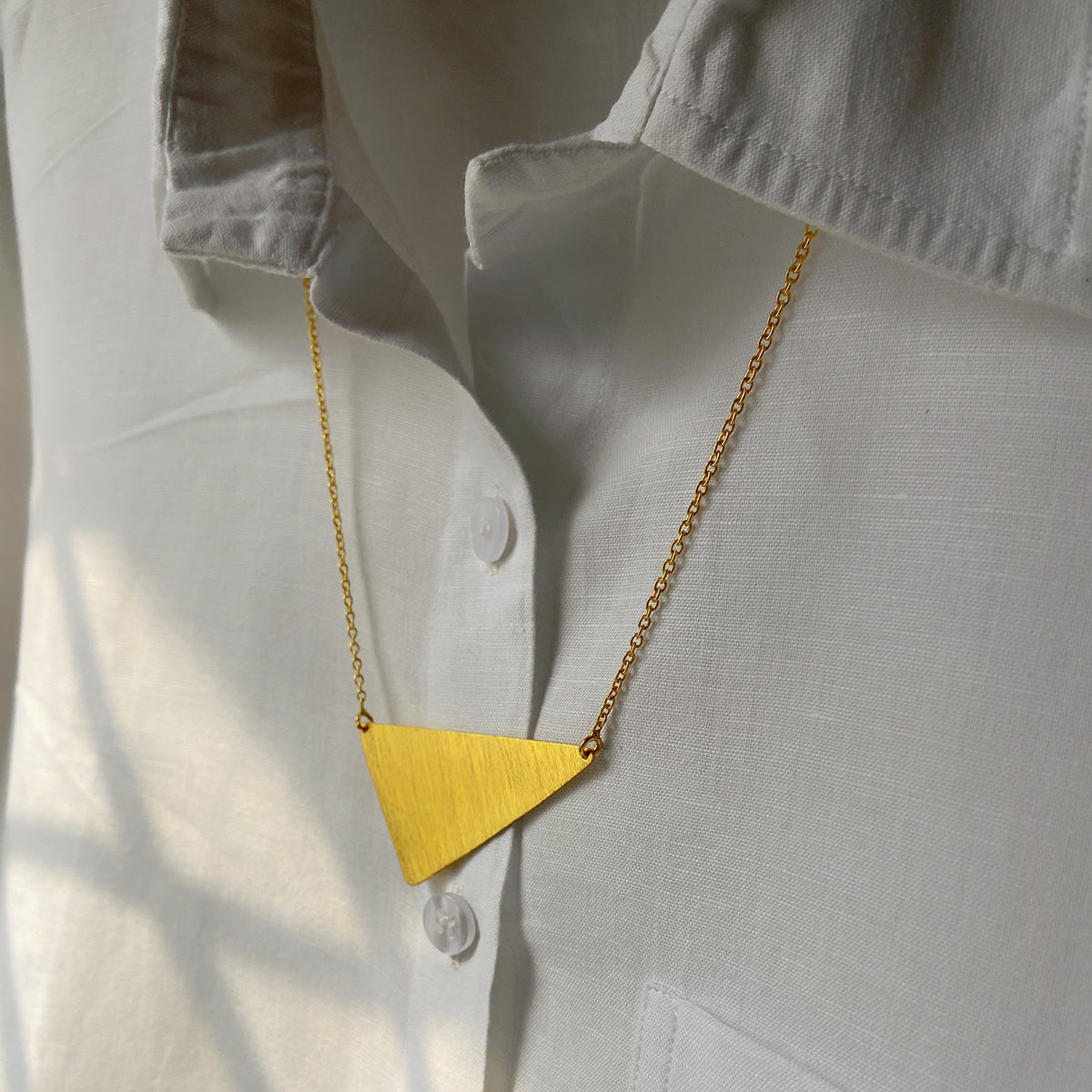 Angular Brass Necklace