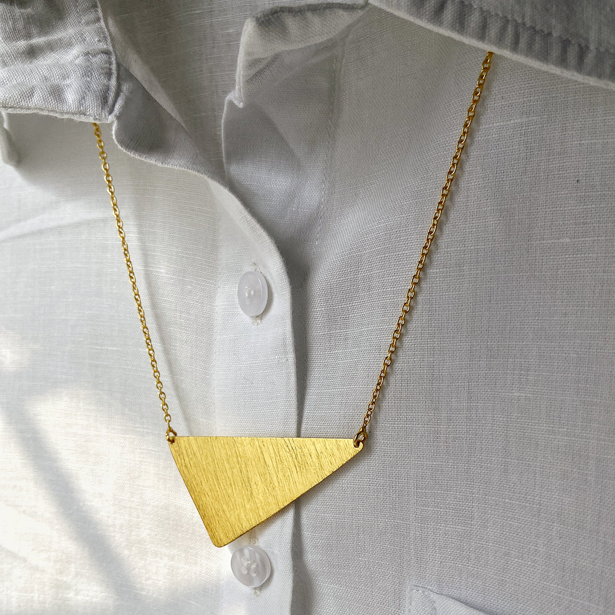 Angular Brass Necklace