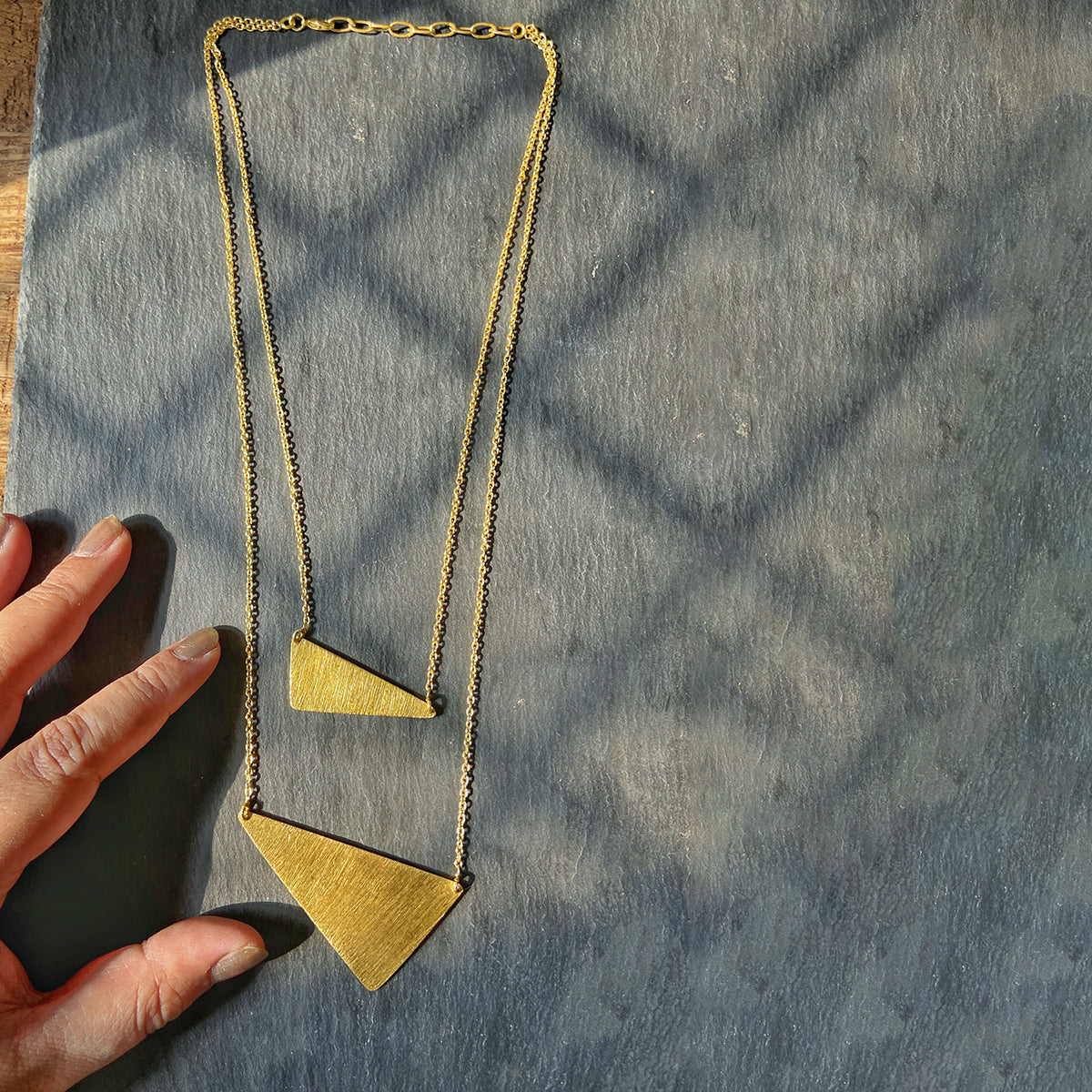 Trigon Brass Necklace