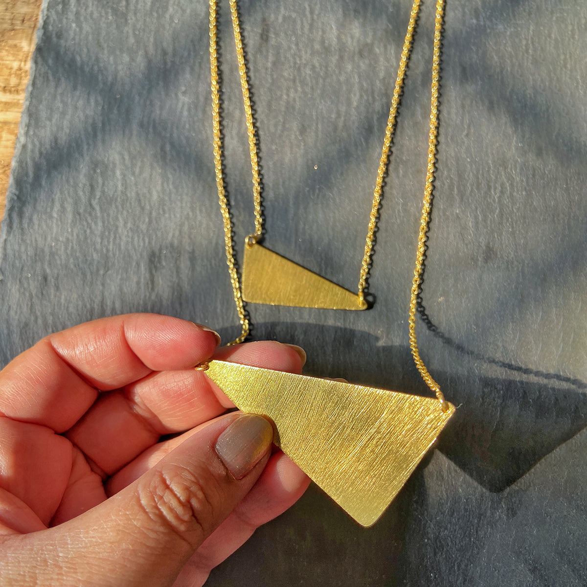 Trigon Brass Necklace