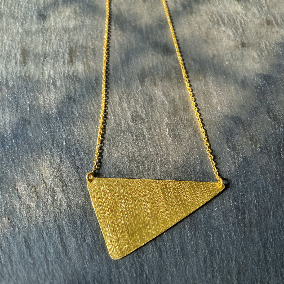 Angular Brass Necklace