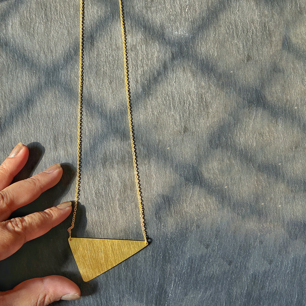 Angular Brass Necklace