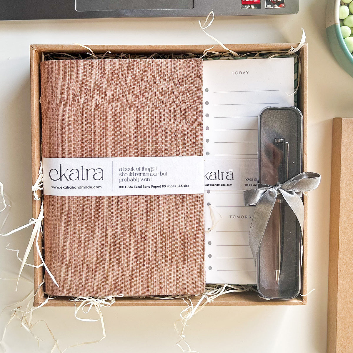 Sustainable Productivity Gift hamper by Ekatra - Solid Beige