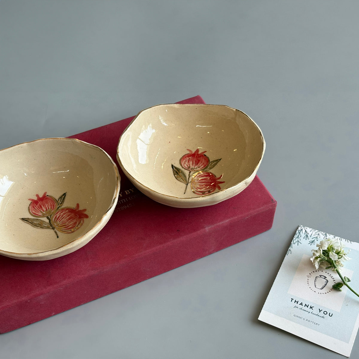 Anaar Tapas Bowl Red & Green - Red & Green Set Of 2
