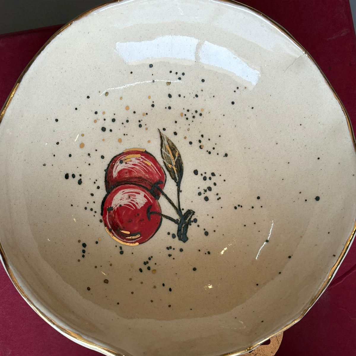 Cherry Tapas Bowl - Red & Yellow Set Of 2