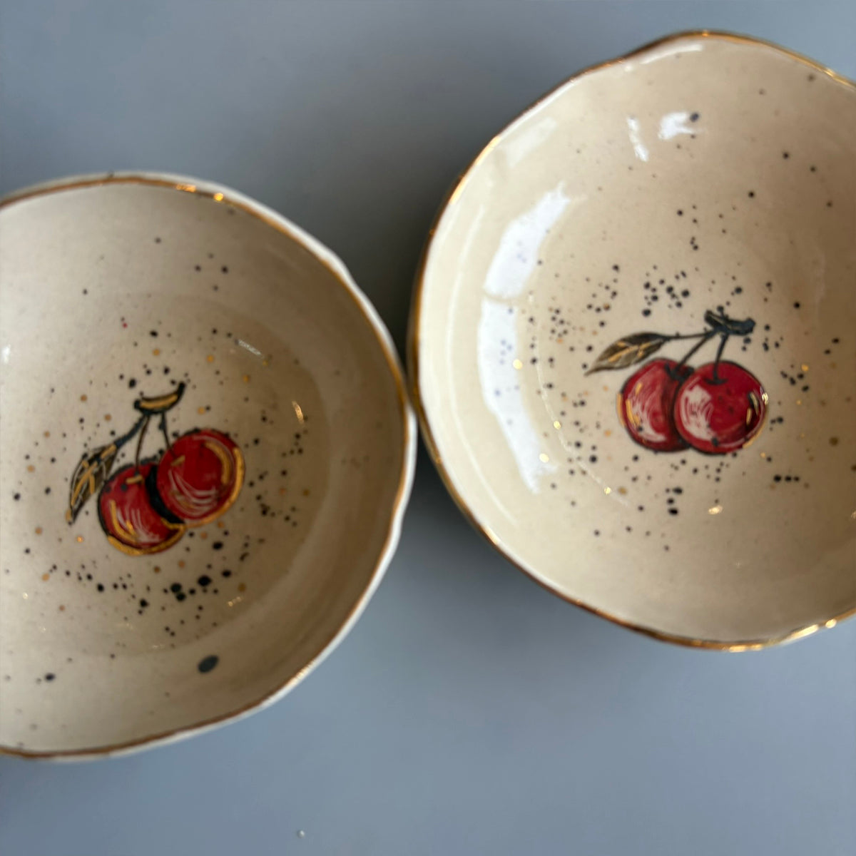Cherry Tapas Bowl - Red & Yellow Set Of 2