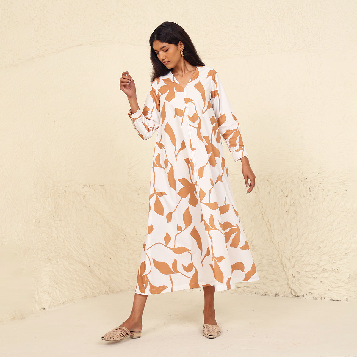 Milani Beige Print Dress