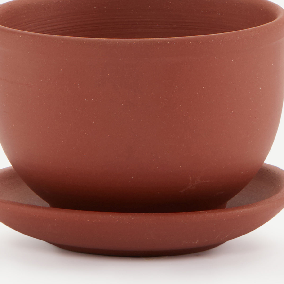 Round Planter With Saucer