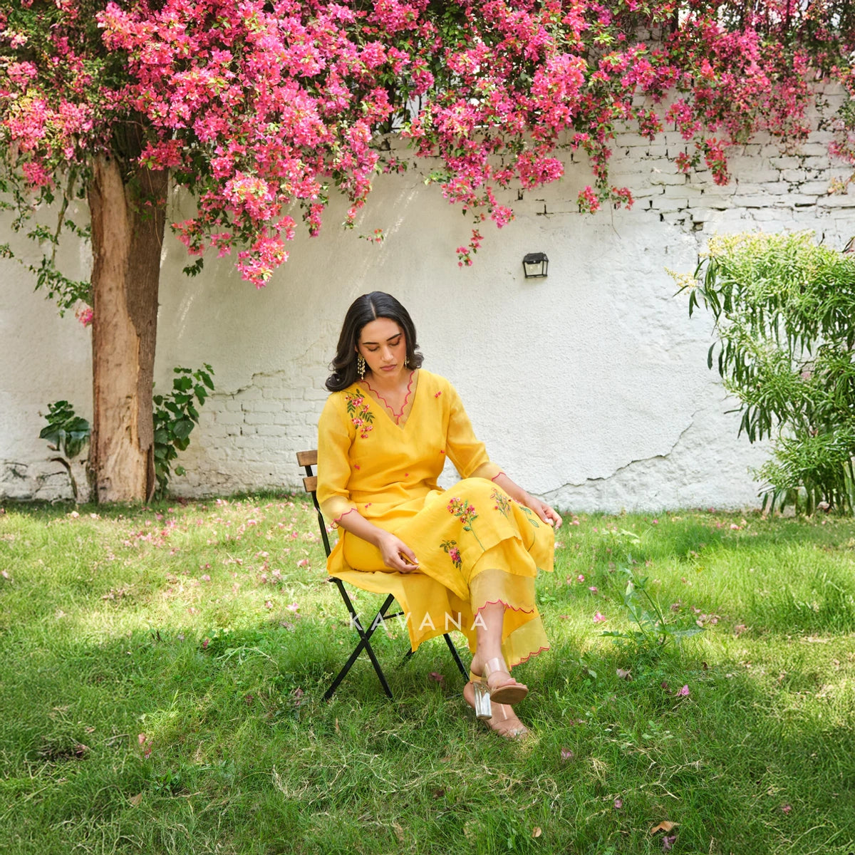 Aamras Chanderi Kurta Set