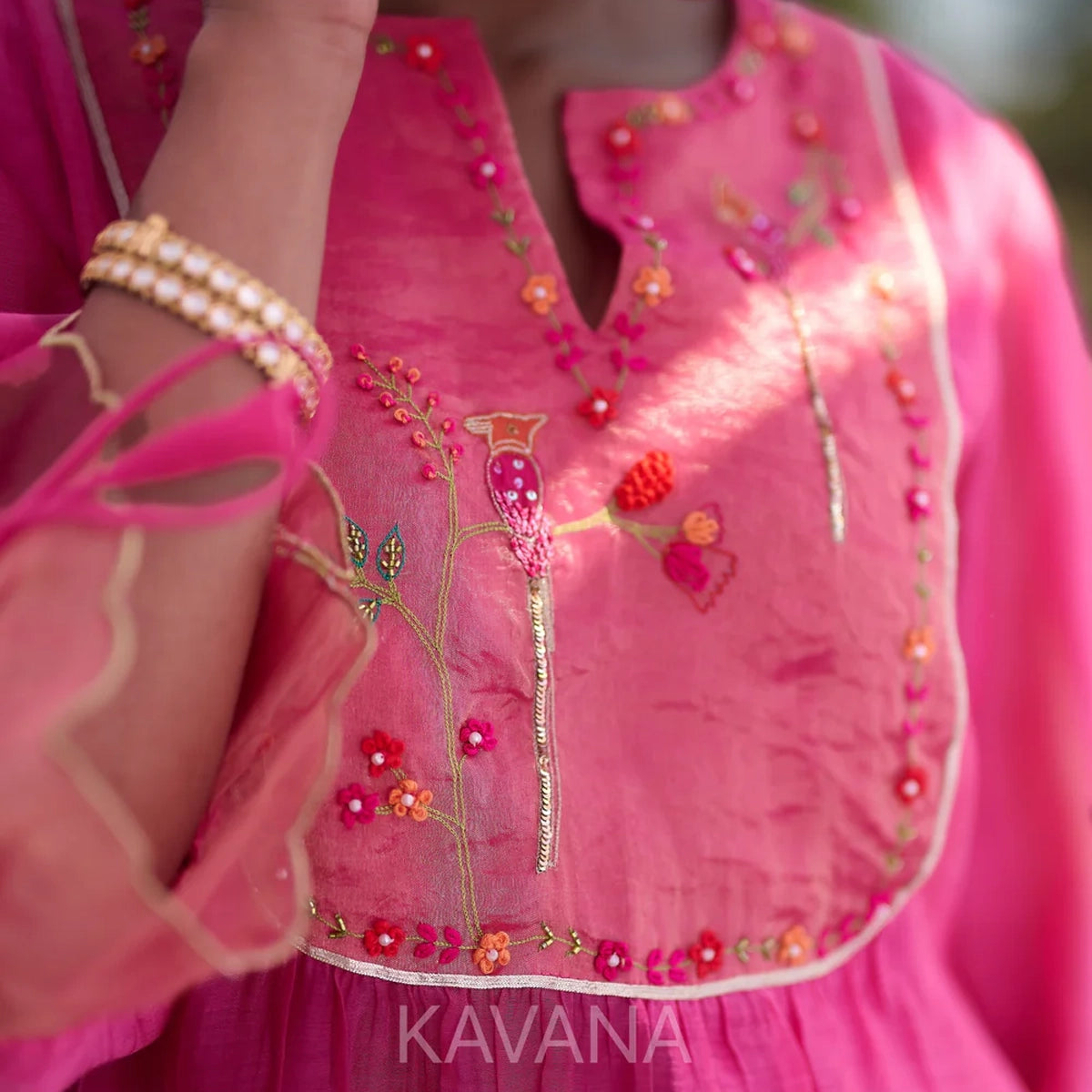 Heer Chanderi Kurta Set