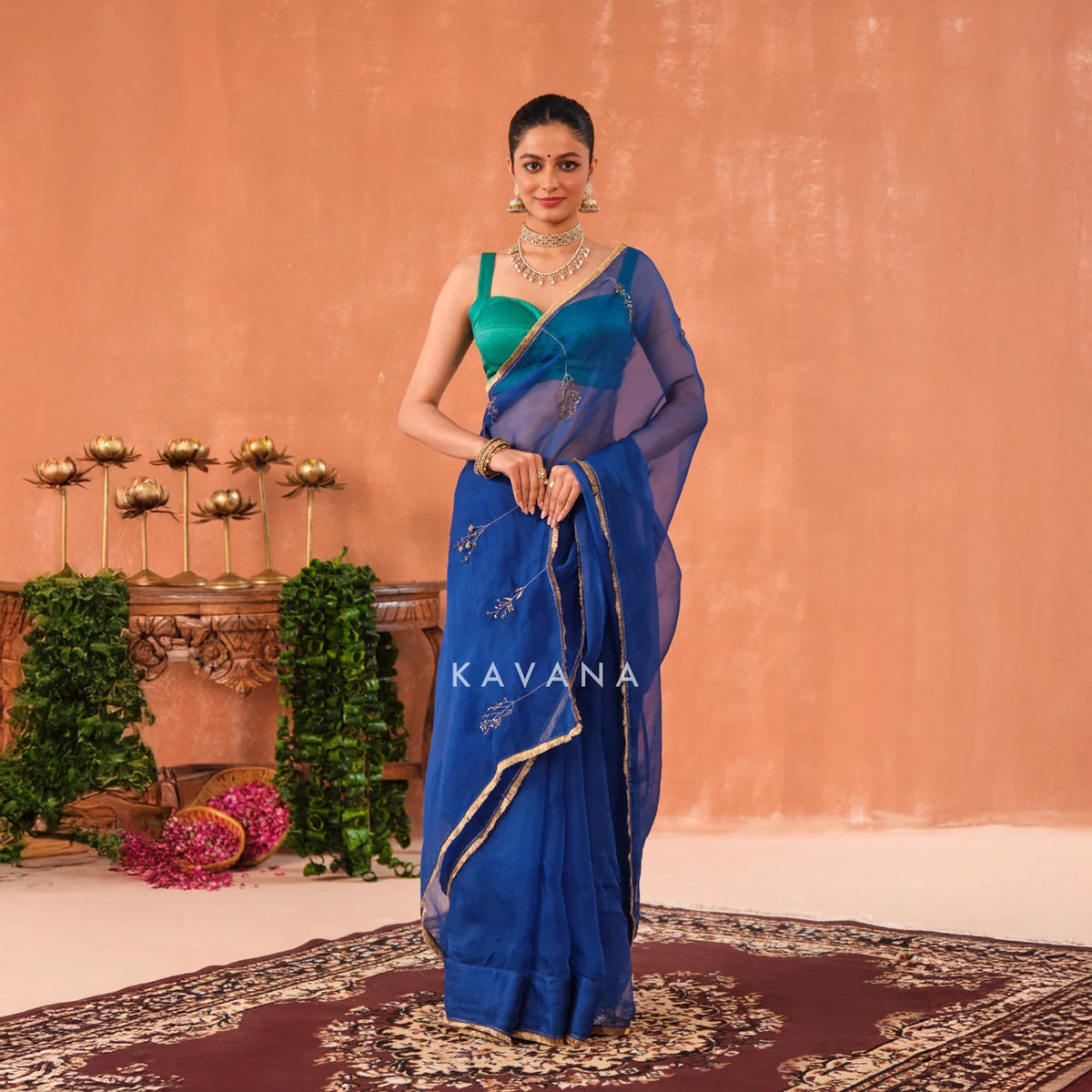 Neelika Silk Organza Sari