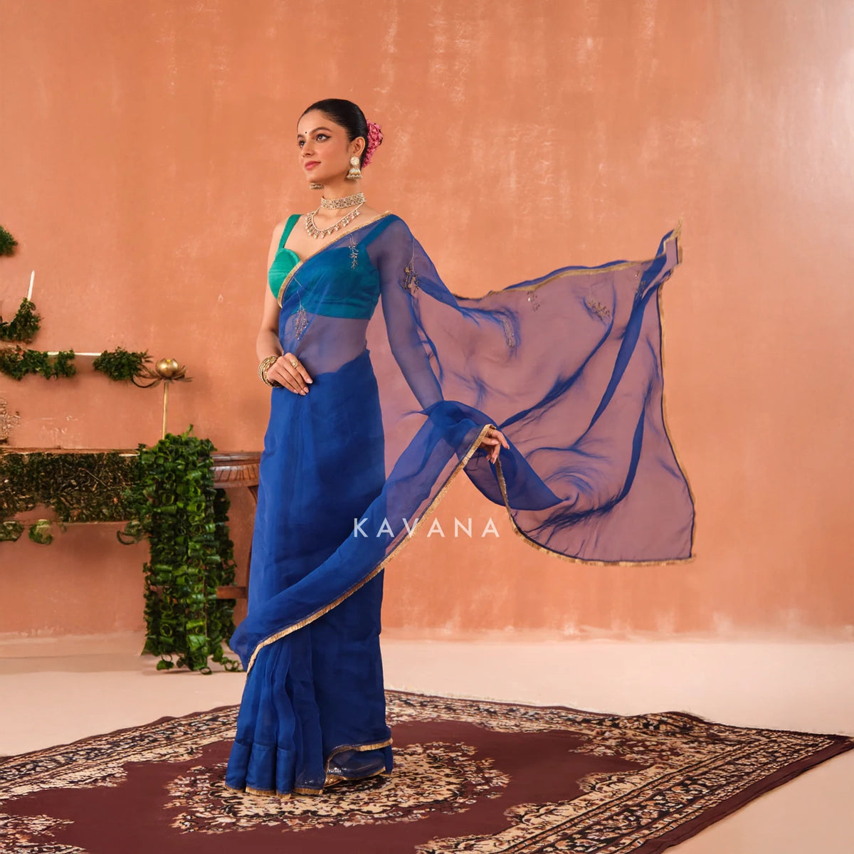 Neelika Silk Organza Sari