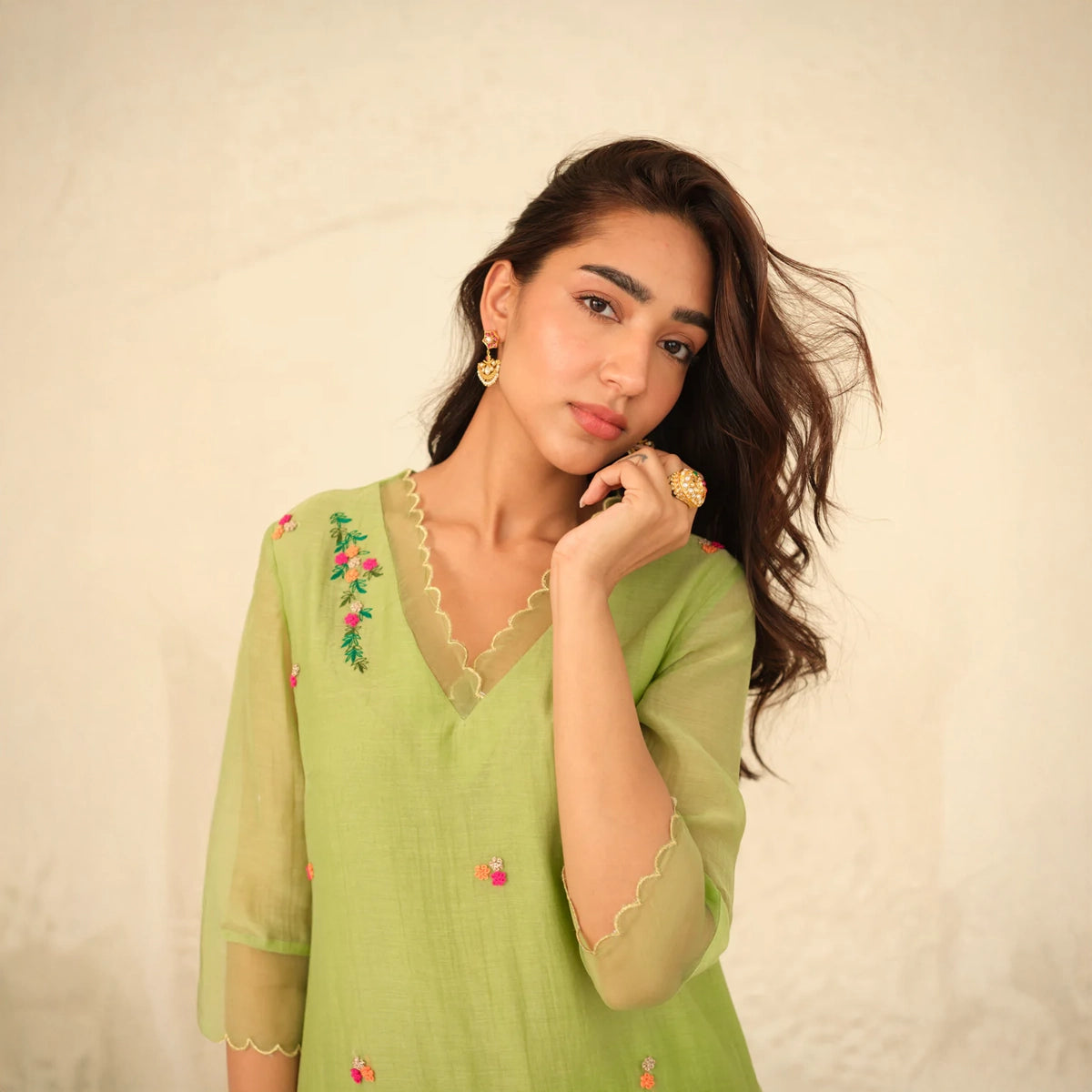 Numani Chanderi Kurta Set