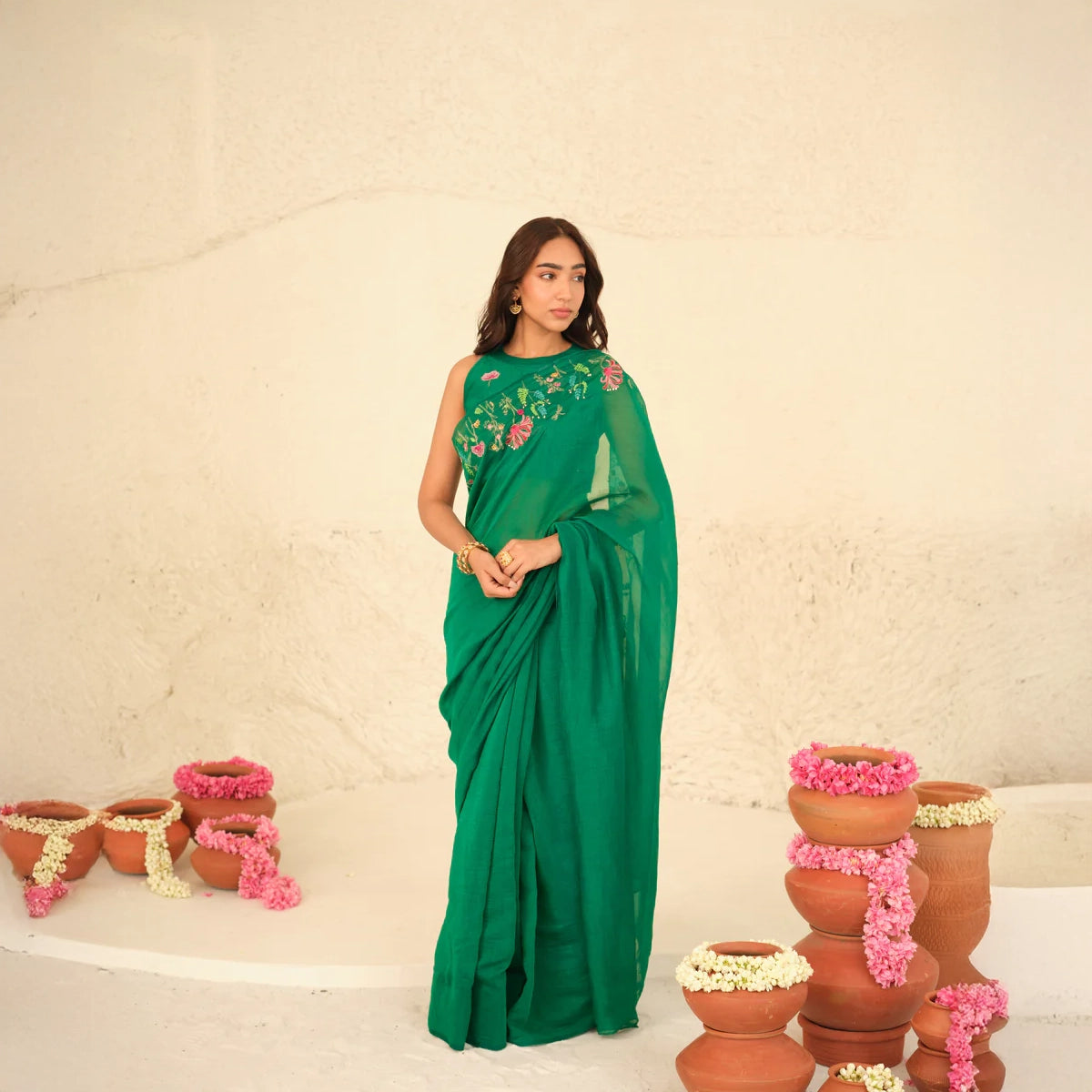Numani Chanderi Sari