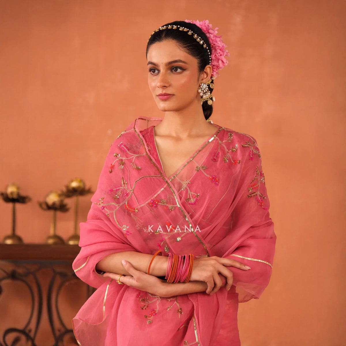Pankhuri Organza Sari