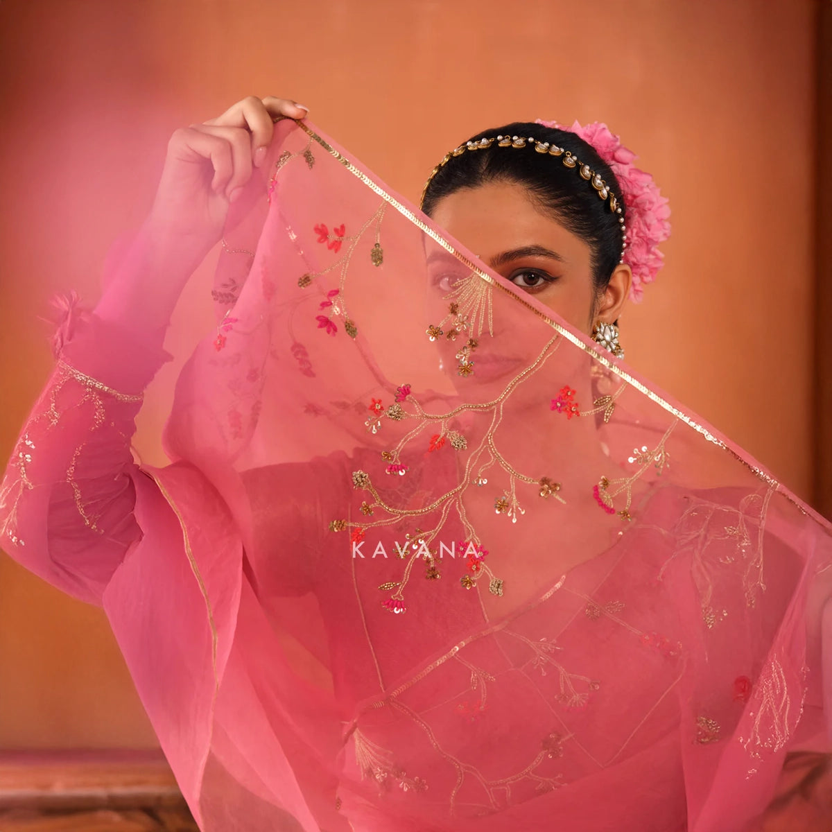 Pankhuri Organza Sari