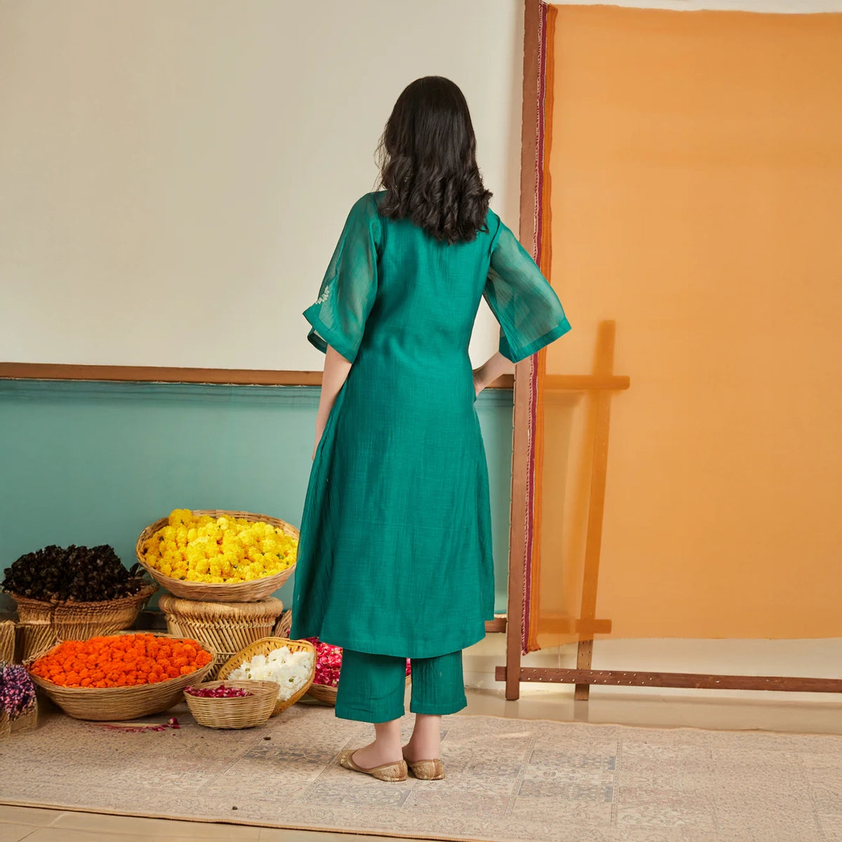 Zariya Chanderi Kurta Set
