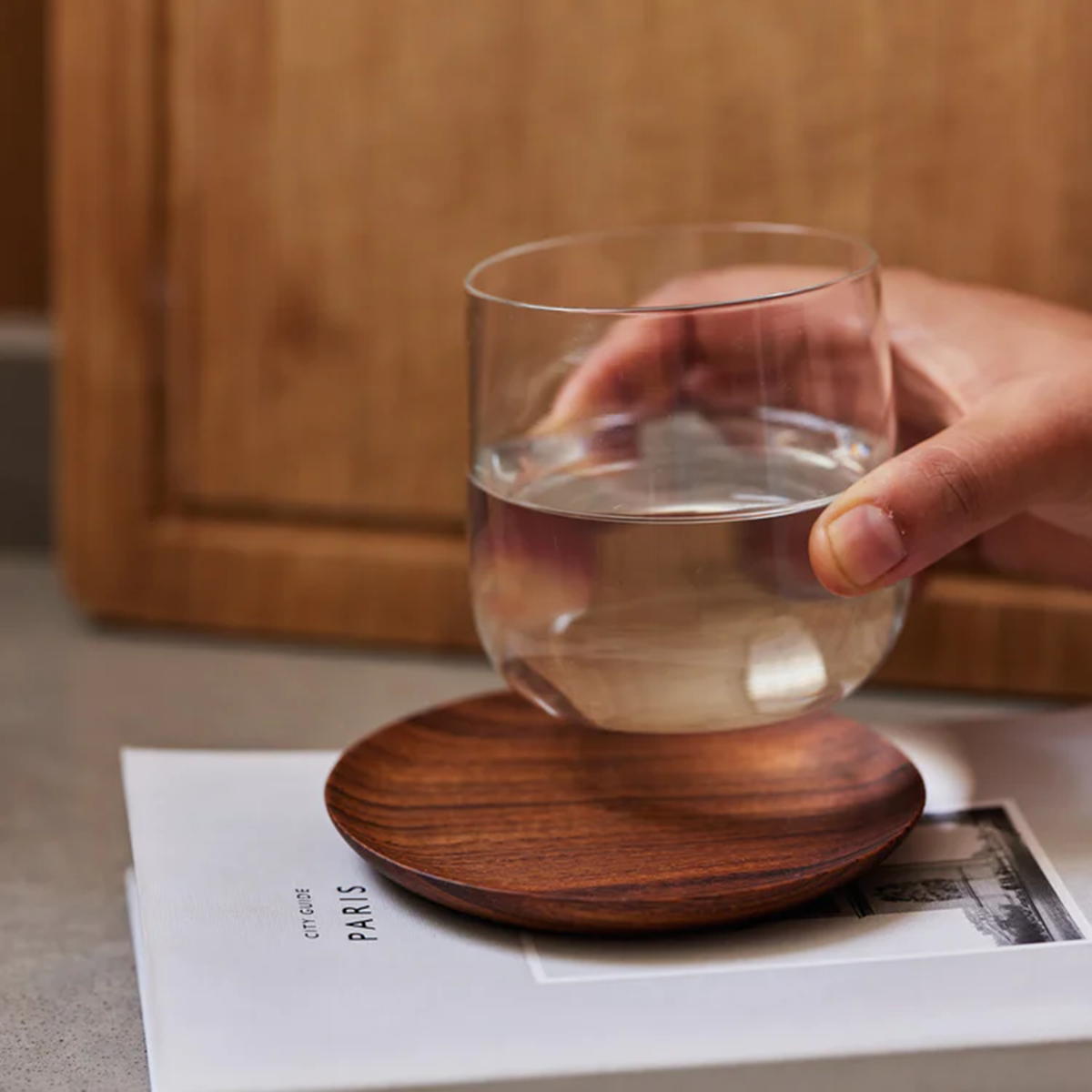 Reclaimed Teak Wood Coasters, Set of 4