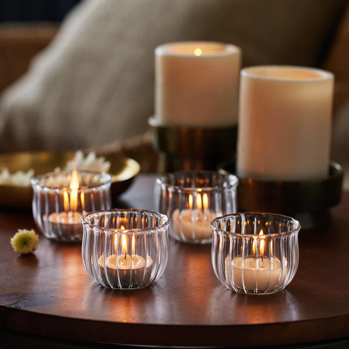 Kira Glass Votives, Set of 4