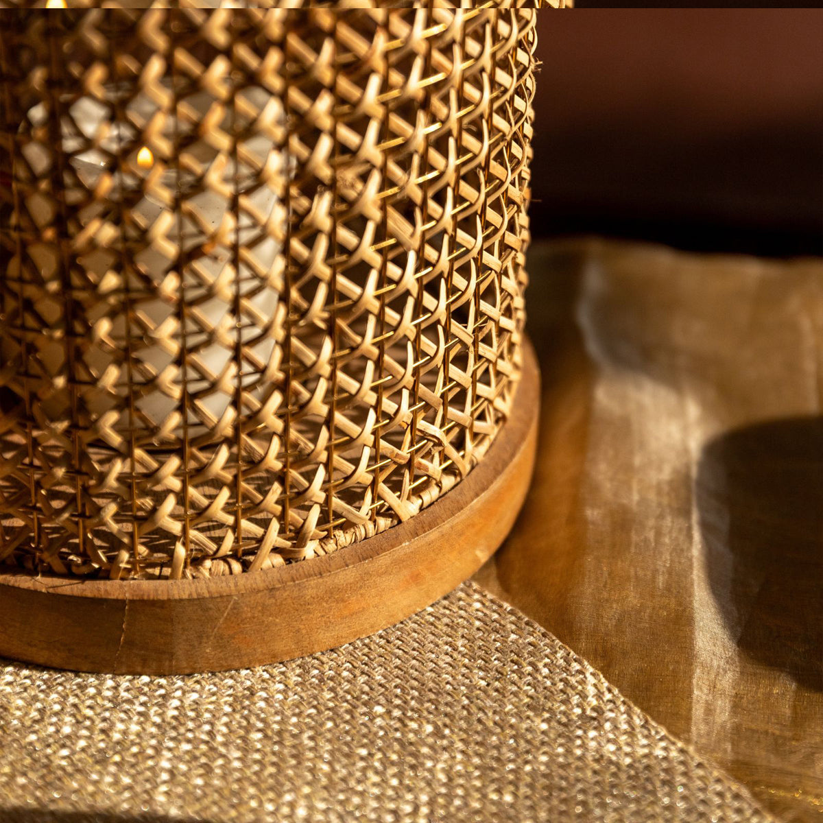 Rattan Hurricane Lantern