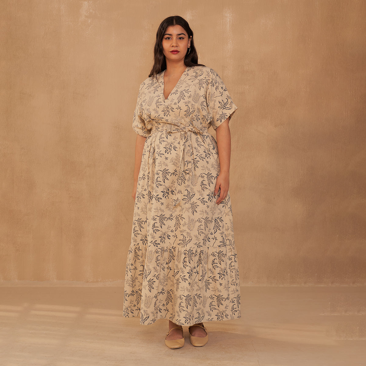 Leafy Bloom Kala Cotton Maxi Dress