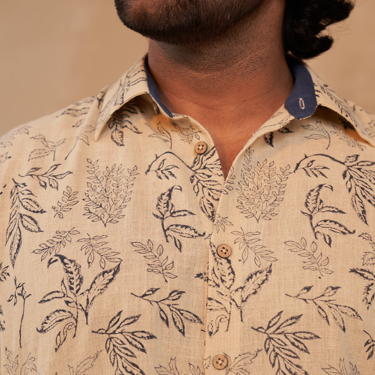 Leafy Palm Handwoven Organic Cotton Unisex Shirt