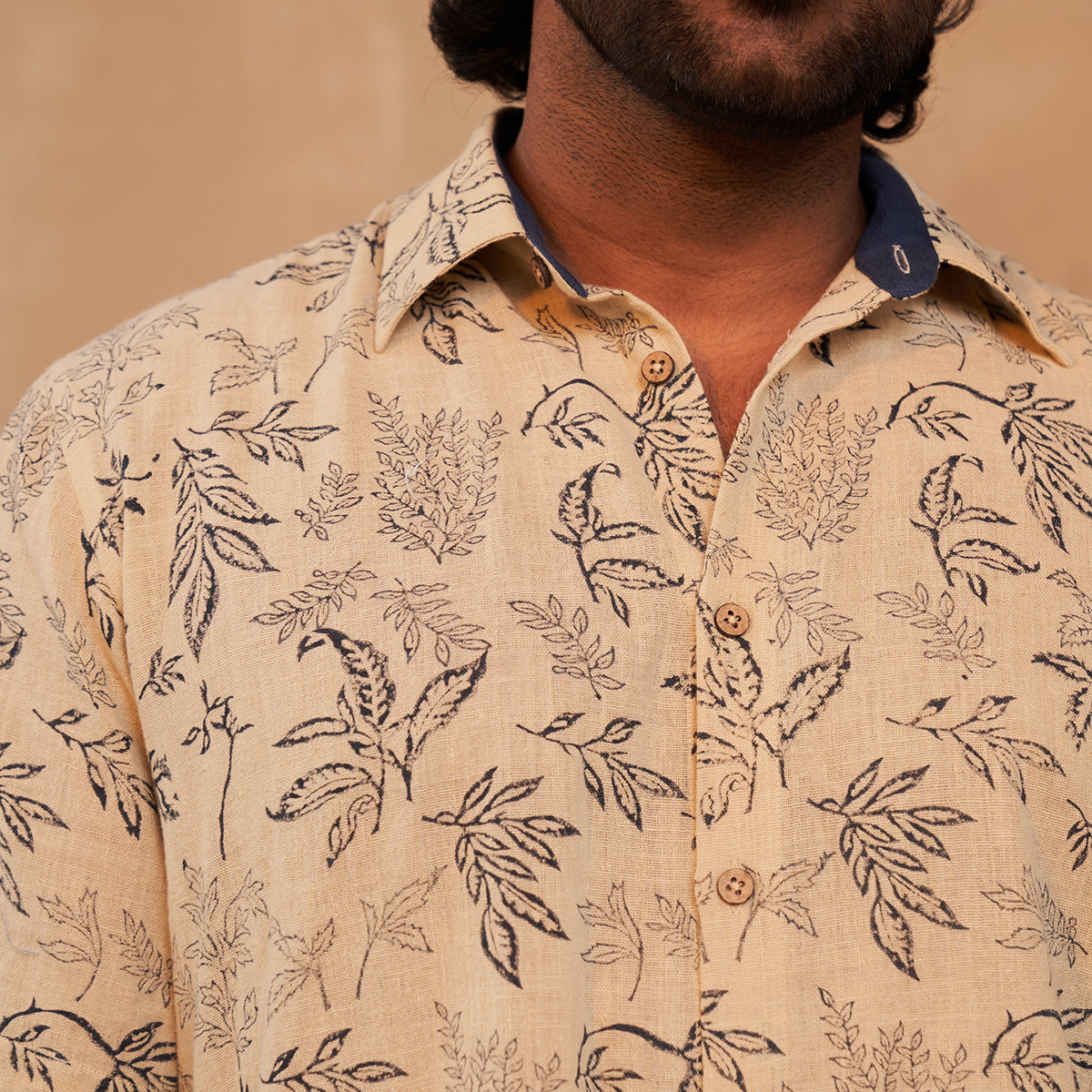 Leafy Palm Handwoven Organic Cotton Unisex Shirt