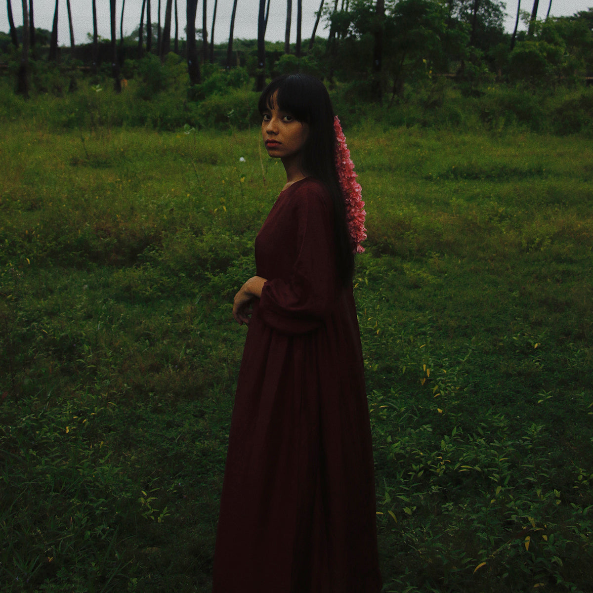 Oxblood Silk Dress- w/o slip