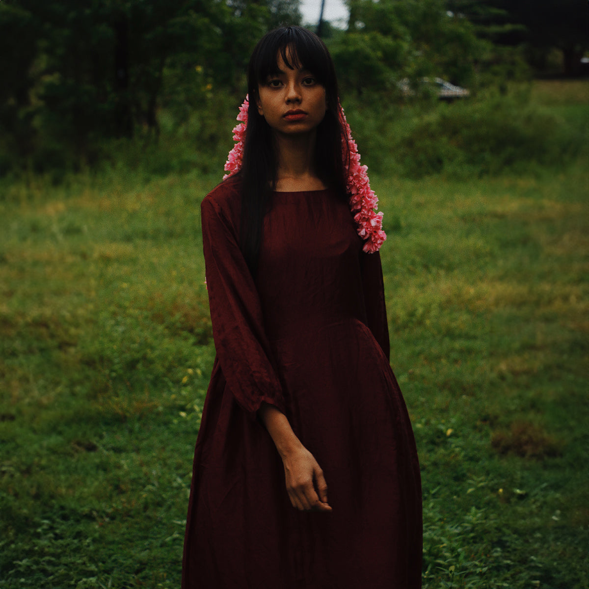 Oxblood Silk Dress- w/o slip