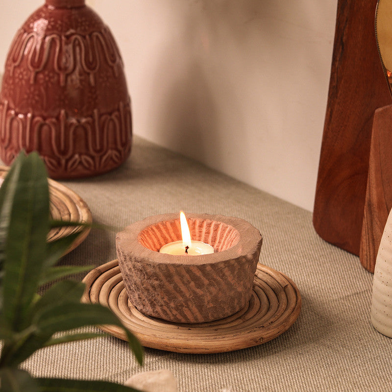 Stone Tea Light Holder