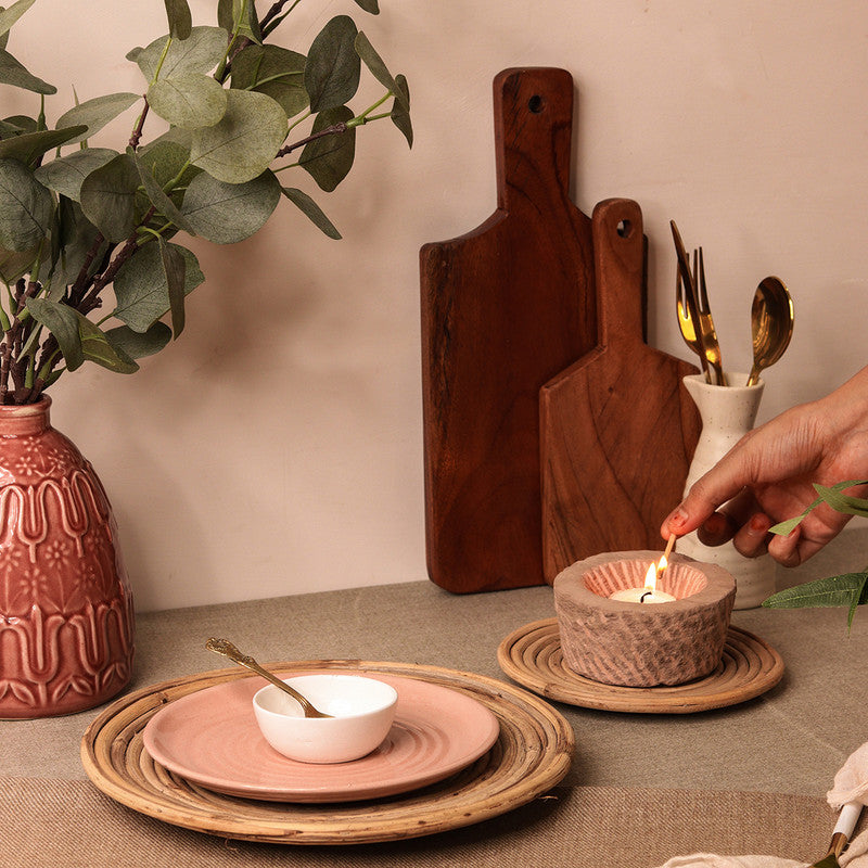 Stone Tea Light Holder